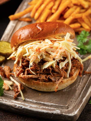 North Carolina-Style Spicy Pulled Pork Sandwiches