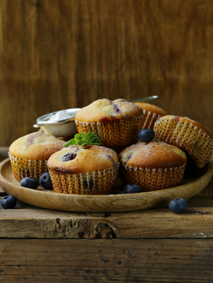 Three-Berry Corn Muffins Thumbnail