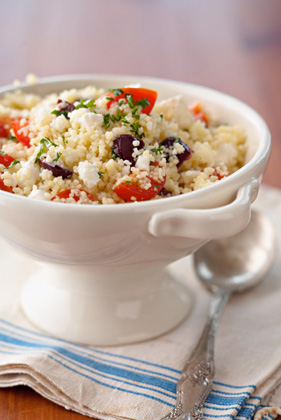 Couscous Salad with Feta, Tomato, and Olives Thumbnail
