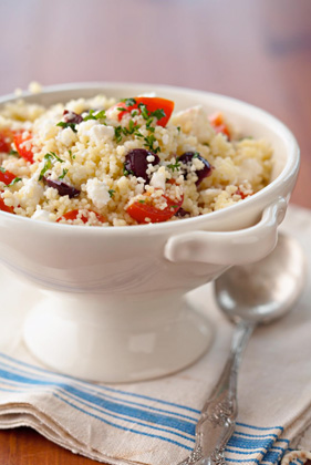 Couscous Salad with Feta, Tomato, and Olives Recipe