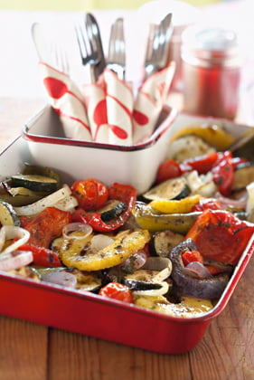 Mixed Grilled Veggies in a Basket Thumbnail