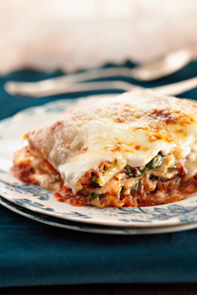 Five-Veggie, Four-Cheese Lasagna Recipe