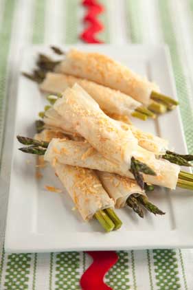 The Deen Bros. Lighter Ham and Cheese Phyllo-Wrapped Asparagus Thumbnail