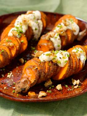 Sweet Potato Coins with Creamy Honey Drizzle Thumbnail