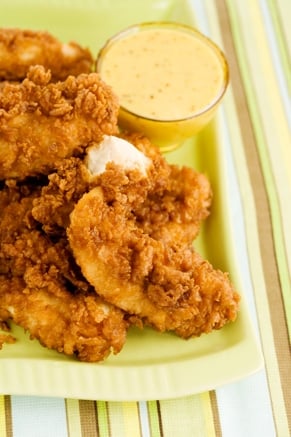 The Deen Bros. Lighter Crunchy Coconut Chicken Fingers with Pineapple Salsa Recipe