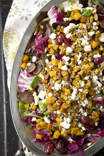 Fall Harvest Salad with Warm Maple Bacon Vinaigrette - Simply Scratch