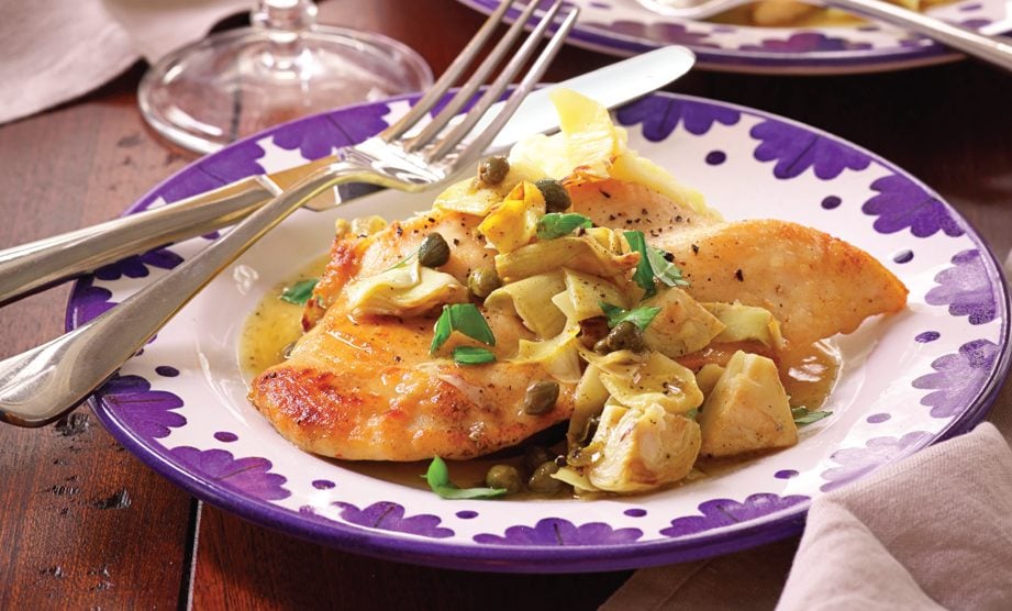 Paula Deen Cuts the Fat, 250 Favorite Recipes All Lightened Up, Exclusive: Lemon Chicken with Artichokes