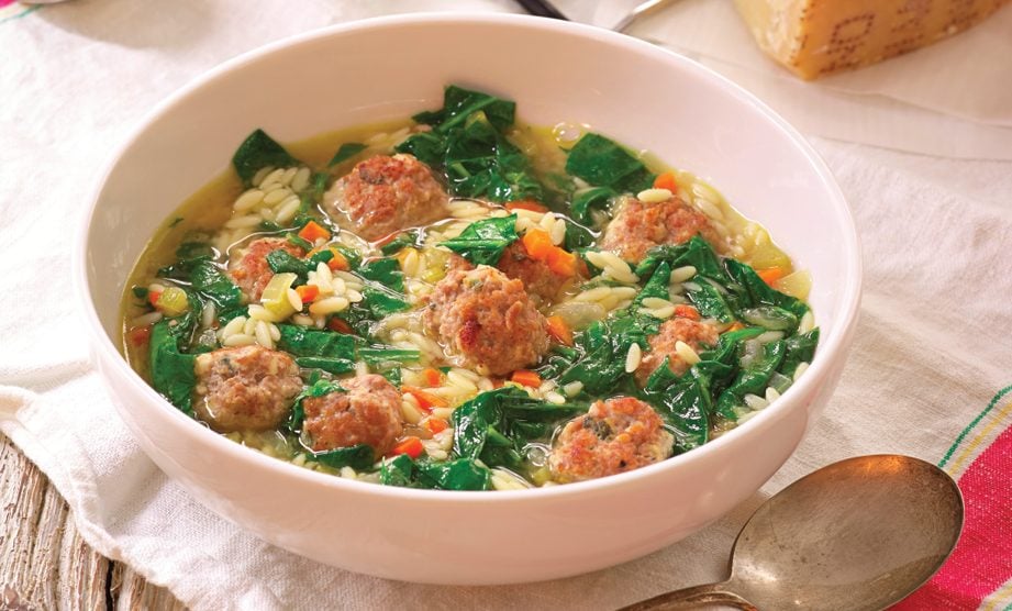 Paula Deen Cuts the Fat, 250 Favorite Recipes All Lightened Up, Exclusive: Italian Wedding Soup with Turkey Meatballs