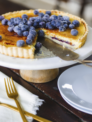 Blueberry Creme Brûlée Tart