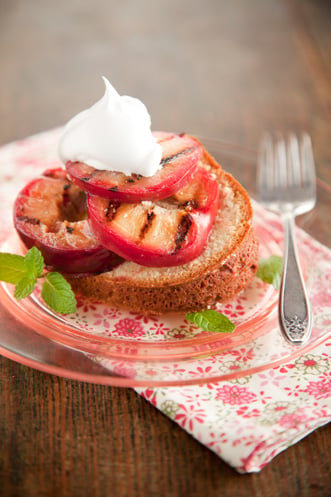 Cream Cheese Pound Cake With Grilled Plums Thumbnail