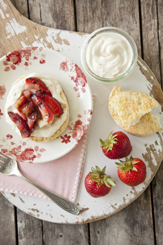 Grilled Strawberries with Orange Cream Recipe