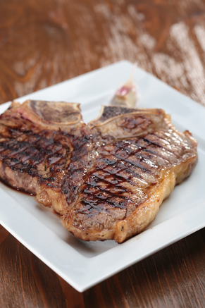 T-Bone Steaks with Garlic Parsley Sauce Recipe