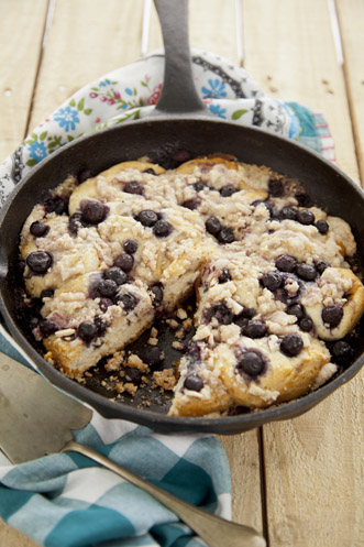 Easy Blueberry Skillet Cake Recipe