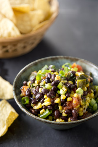 Roasted Corn, Pepper, and Black Bean Salsa Recipe