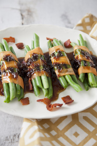 Green Bean Bundles With Bacon Vinaigrette Recipe