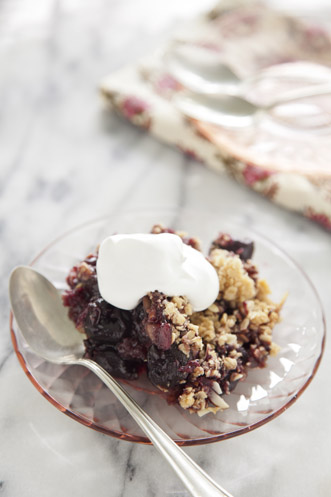 Sweet Black Cherry Crisp Recipe