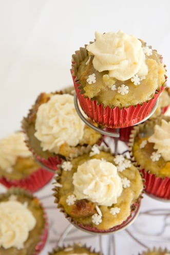 Leftover Holiday Eggnog and Breadpudding Cupcakes Recipe