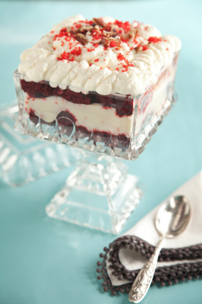 Red Velvet Trifle Cups - Red Velvet Cake Trifle