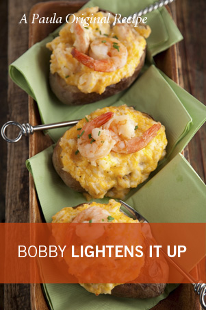Bobby's Lighter Spicy Shrimp Stuffed Potatoes Thumbnail