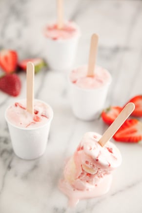 Strawberry Banana Ice Pops Recipe