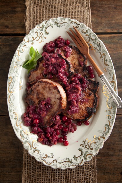 Pork Chops with Cranberry Mustard Sauce Recipe