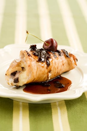 Cherry Balsamic Grilled Stuffed Chicken Breasts Recipe