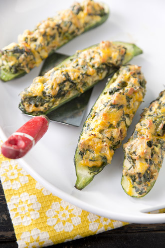 Spinach Stuffed Zucchini Recipe