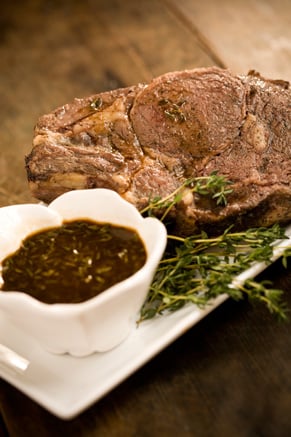 Roast Prime Rib of Beef with a Rich Pan Sauce Recipe