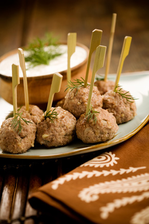 Easy Lamb Meatballs with Cucumber Dill Dipping Sauce Thumbnail