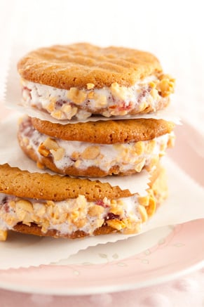 Peanut Butter and Jelly Ice Cream Sandwiches Thumbnail
