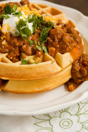 Cornmeal Waffles With Spicy Chili Thumbnail