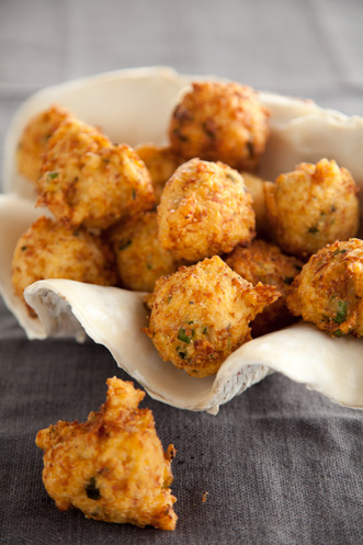 Deep-Fried Southern Blue Crab Hush Puppies Recipe - Paula Deen