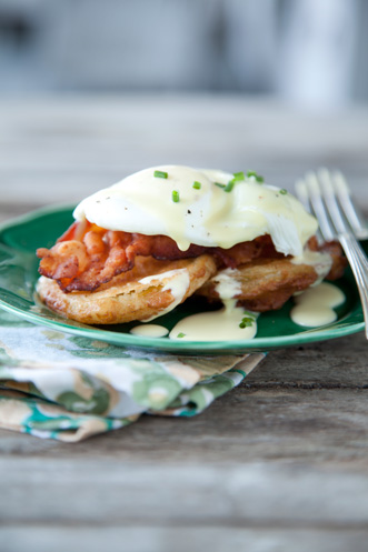 Paula’s Fried Green Tomato & Egg Hollandaise Recipe