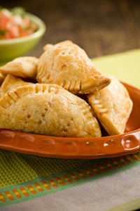 Cheesiest Fried Chicken Empanadas with Chili Con Queso Dip Thumbnail