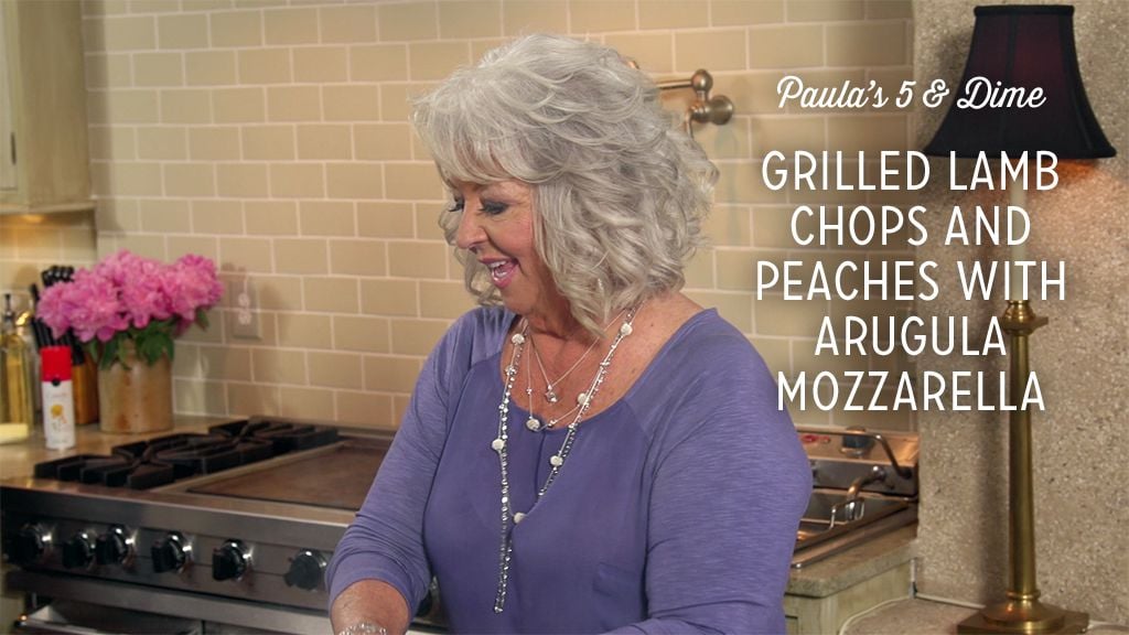Grilled Lamb Chops and Peaches With Arugula Mozzarella Salad Thumbnail