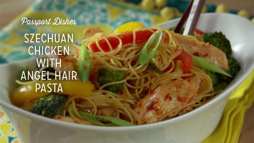 Szechuan Chicken With Angel Hair Pasta Recipe