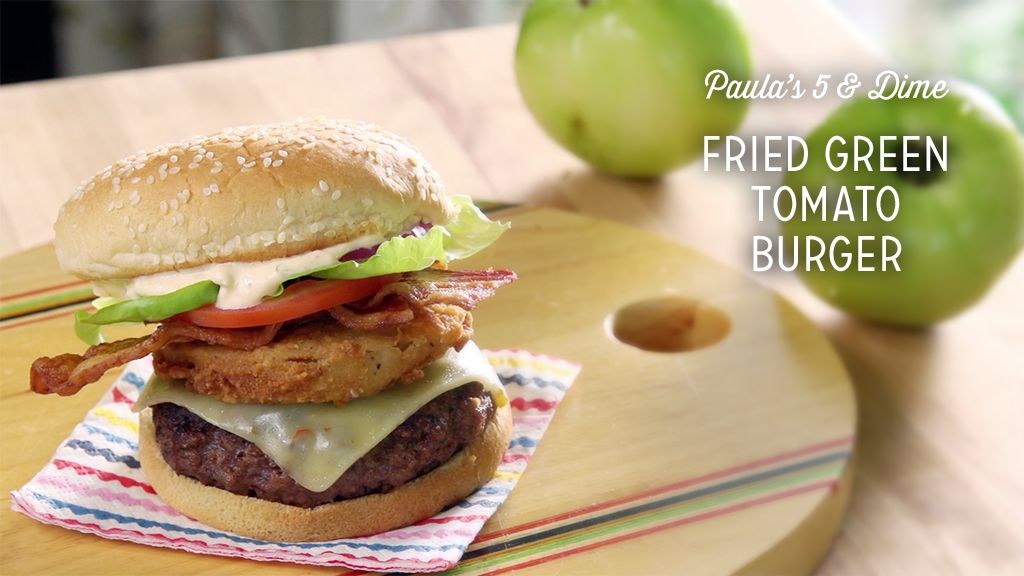 Fried Green Tomato Burger Paula Deen