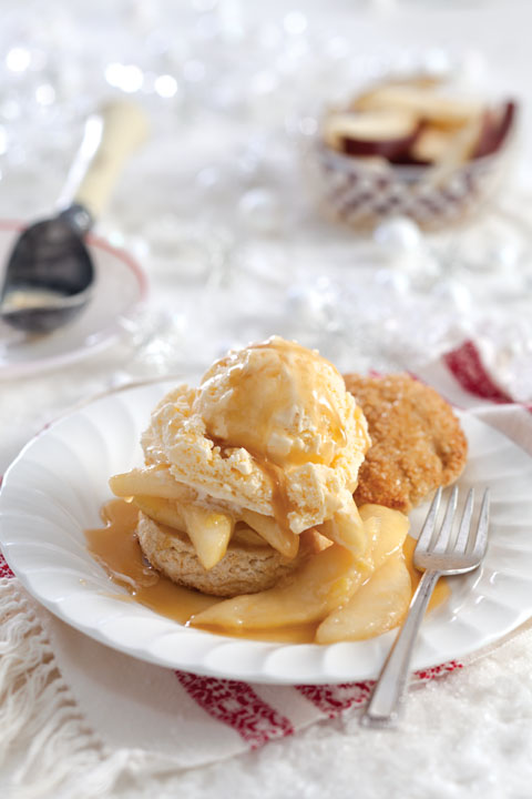 Gingered Caramel-Pear Shortcakes Recipe