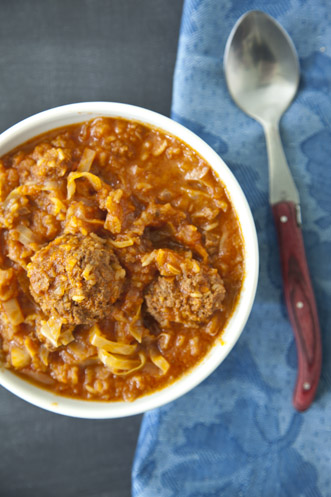 Un-Stuffed Cabbage Soup With Meatballs Recipe