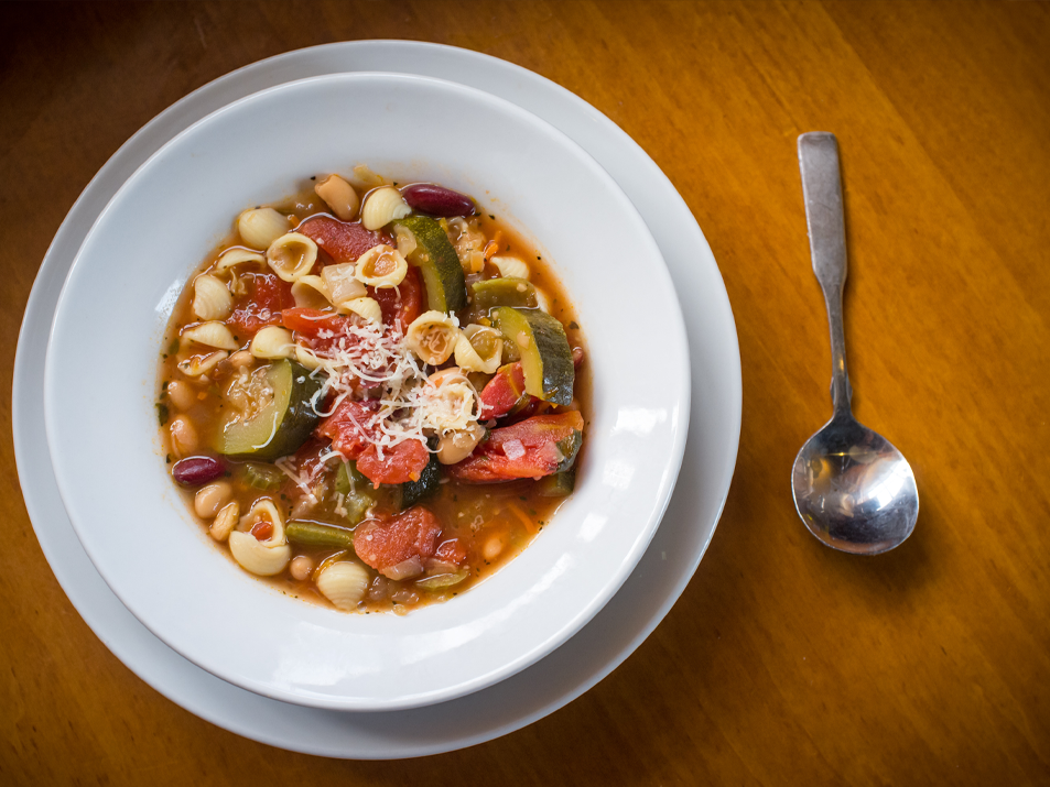 Minestrone with Pumpkin and Fall Vegetables Recipe