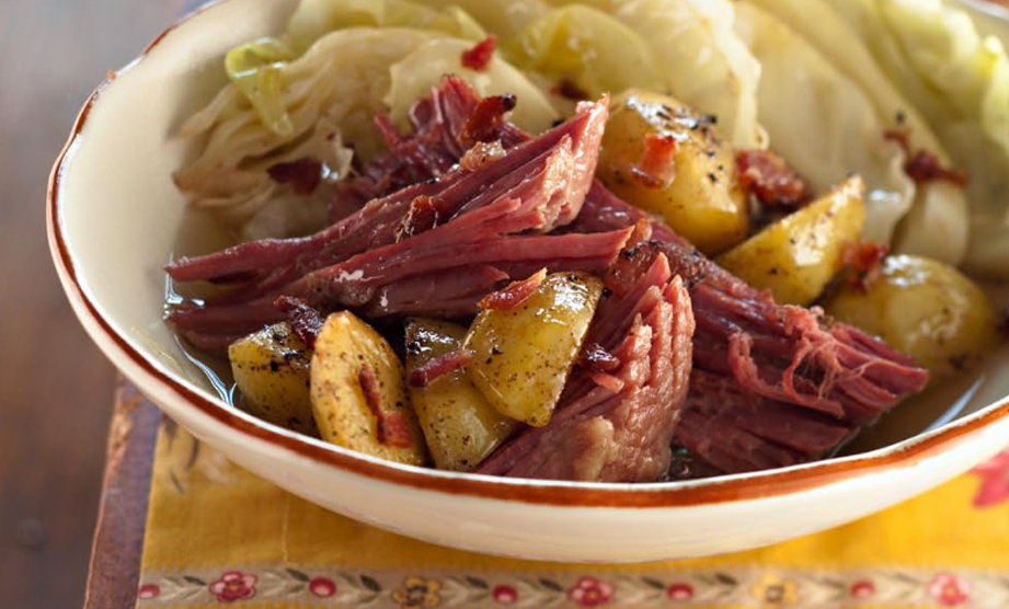 history of corned beef and cabbage st pattys day