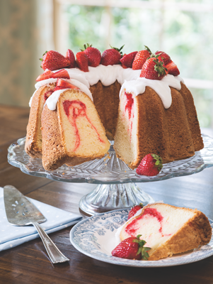 Strawberry Swirl Pound Cake