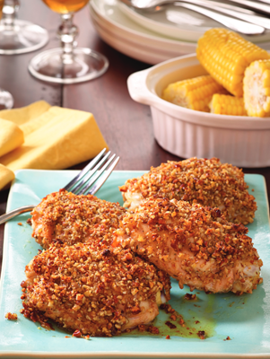 Pecan-Crusted Chicken Thighs Thumbnail