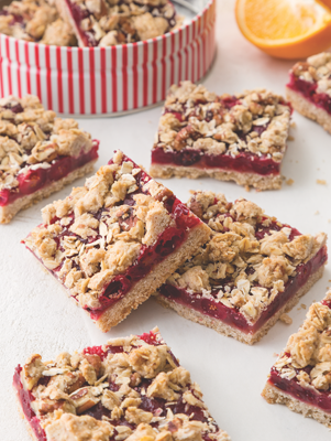 Spiced Cranberry Pecan Bar Cookies