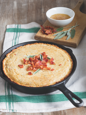 Browned Butter Bacon and Sage Cornbread