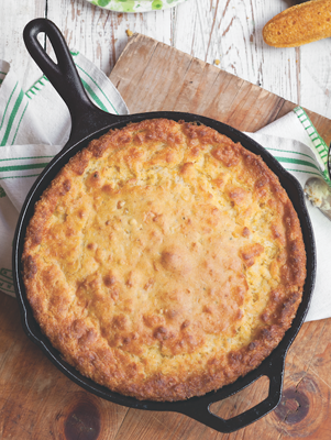 Cheesy Creamed-Corn Skillet Cornbread Recipe