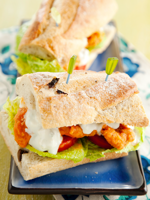 Buffalo Chicken Po Boys