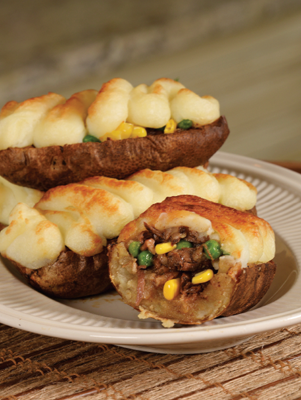 Air Fryer Shepherd's Pie Stuffed Potatoes