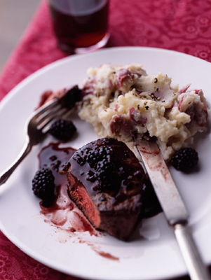 Filet Mignon with Blackberries