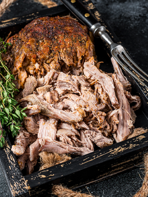 Rockin' Roast Pork Shoulder with Spanish Rice